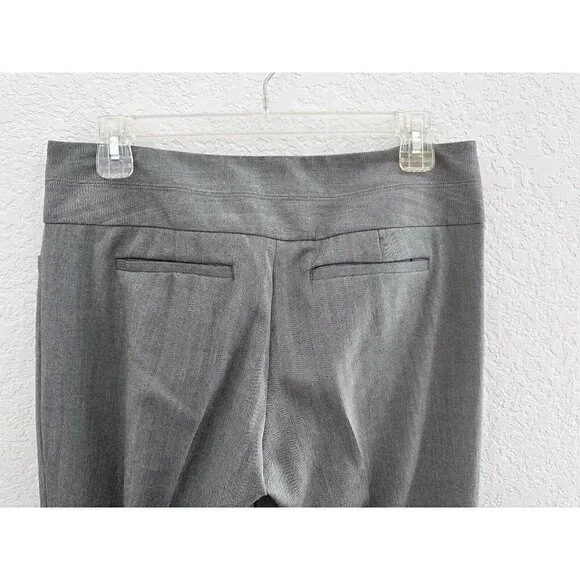 Express Editor Grey Work Career Office Pants Capsule Wardrobe Straight Leg 4R
